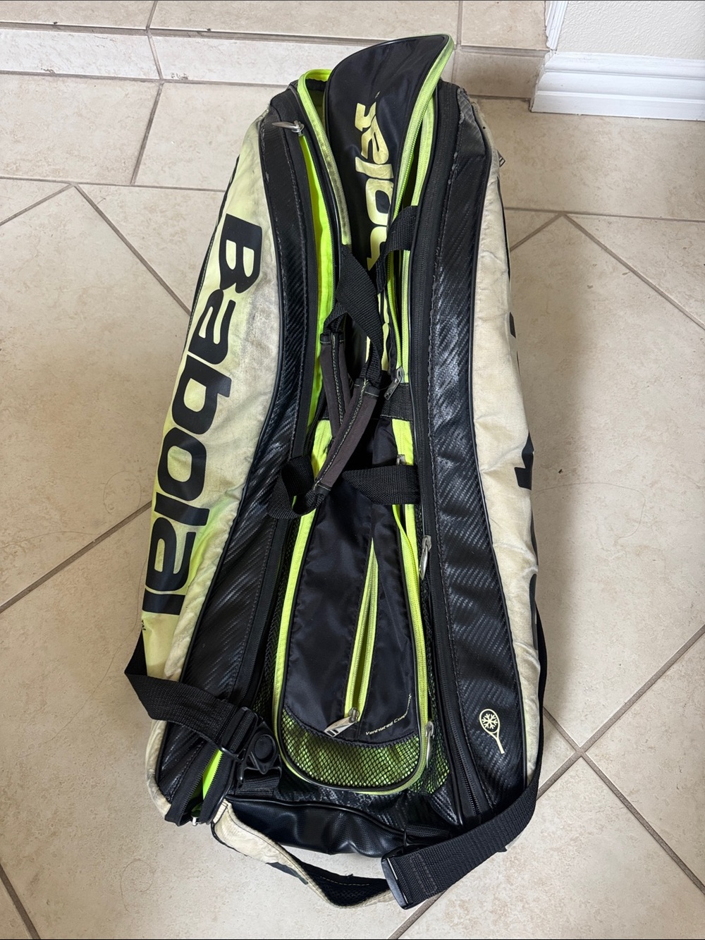 Babolat Women’s Tennis Bag in Neon Yellow and Black